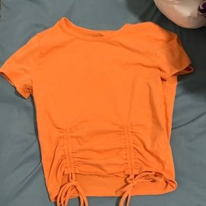 Orange Hollister baby tee